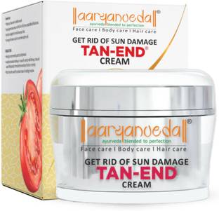 Aaryanveda Tanend Face Day Cream Acne Tan Reamoval Fairness Glowing Skin Rid of Sun Damage