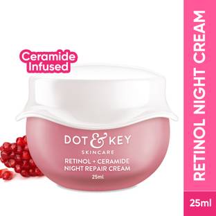 Dot & Key Retinol+Ceramide Night Repair Cream,with Hyaluronic Smooths Wrinkles Fine Lines