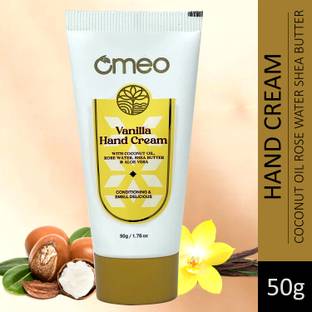 Omeo Natural Vanilla Hand Cream 50g for Dry&Rough Hands Moisturization for Men&Women