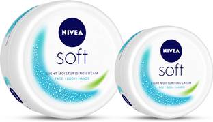 NIVEA Soft Light Moisturiser 100ml + 200ml (Pack of 2)