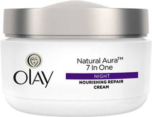 OLAY Natural Aura Night Cream with Vitamin B3, Pro B5, E