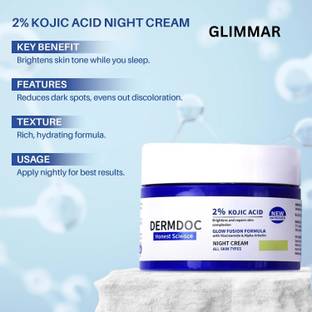 GLIMMAR 2% kojic acid Night Face Cream 50g + Free Shipping