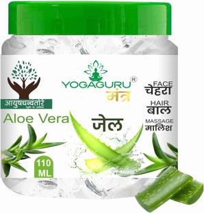 YOGAGURU MANTR 100% Pure Aloe Vera Gel for glowing Face, Skin & Hair