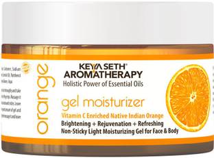 KEYA SETH AROMATHERAPY Orange Gel Moisturizer,Vitamin C Brightening, Refreshing, Non-Sticky Light