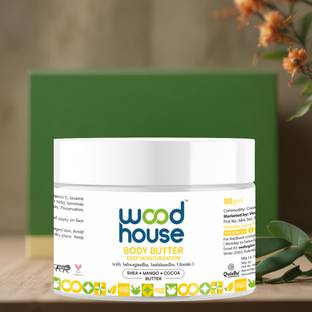 Wood House Body Butter with Ashwagandha & Yashtimadhu | Skin Glow | Deep Moisturization