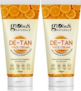Globus Naturals De Tan Face Cream, Tan Removal, Set of 2
