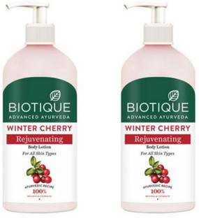 BIOTIQUE Body Lotion 300 ML - Winter Cherry ( Pack Of 2)