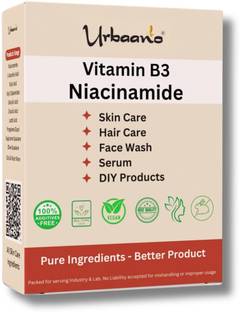 Urbaano Herbal Niacinamide Powder (Vitamin B3)100gm For Making DIY Cream, Serum & Skin Care.