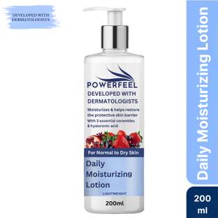 POWERFEEL Daily Moisturizing Lotion for Dry Skin | Body Lotion & Face Moisturizer