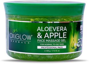 OXYGLOW Alovera Apple Face Massage Gel-Natural Glowing & Healthy Skin,Deeply Nourishes