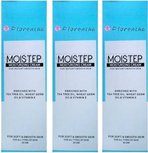 FLORENTHA MOI-STEP MOISTURIZING CREAM FOR VITAMIN E SMOOTH GLOWING SKIN PACK OF 50g x 3