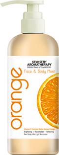 KEYA SETH AROMATHERAPY Skin Defence Orange Face & Body Moist Enriched with Orange, Carrot Seed & Wheatgerm Essential Oil -Deep Nourishing, Ultra Light, Moisturizer, Non Sticky - No Mineral Oil Parabens, Color & PG