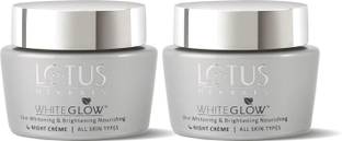 LOTUS HERBALS Whiteglow Skin Whitening & Brightening Nourishing Night Cream | 60g (Pack of 2)
