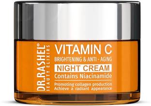 DR.RASHEL Vitamin C Night Cream for Brightening & Anti - Aging Contains Niacinamide to Promote Collagen Production