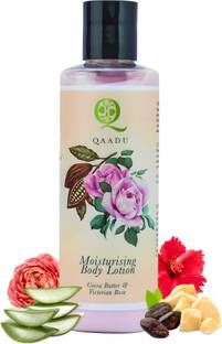 Qaadu Moisturising Body Lotion | Cocoa Butter And Victorian Rose (200 ml)