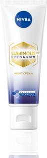 NIVEA LUMINOUS EVEN GLOW Oil Control Night Cream Women - Hyaluronic Acid, Reduces Dark Spots, Moisturizer