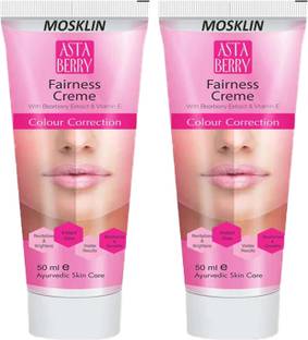 MOSKLIN ASTA BERRY FAIRNESS CREME FOR FAIR ,SMOOTH & GLOWING SKIN PACK OF - 50ml x 2