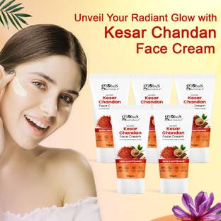 Globus Naturals Daily Glow Kesar Chandan Face Cream with SPF, Skin Lightening, Set of 5