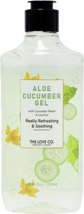 THE LOVE CO Aloe Cucumber Gel - Face Gel Moisturiser For Oily Skin - Gel For Acne & Scar