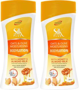 Nimson Silkplus Oats & Olive Body Lotion With Oats, Almond, Honey For Dry & Rough Skin