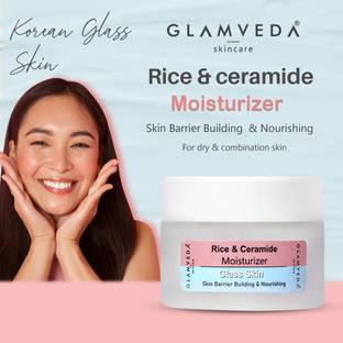 GLAMVEDA Glass Skin Rice & Ceramide Moisturizer Skin Barrier Building & Nourishing