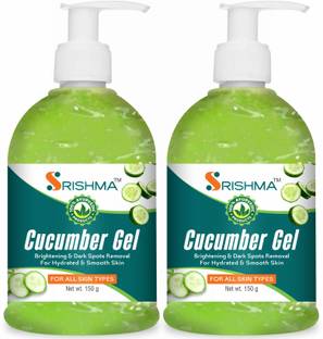 Srishma Cucumber Gel - Ideal for Skin, Face, Acne Scars, Moisturizer & Dark Circles