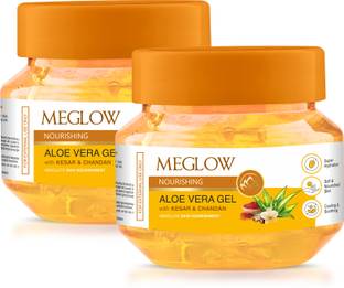 meglow Kesar Chandan Aloevera Gel For Daily Skincare | Intense Hydration & Skin Repair