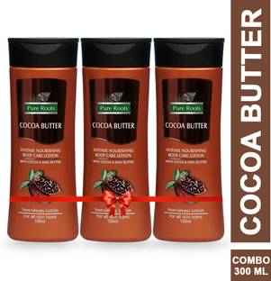 Pure Roots Cocoa Butter Body Care Lotion - Pack of 3 ( 100ml * 3 )