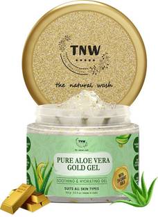 TNW - The Natural Wash Pure Aloe Vera Gold Gel, Soothing & Hydrating | 24K Gold