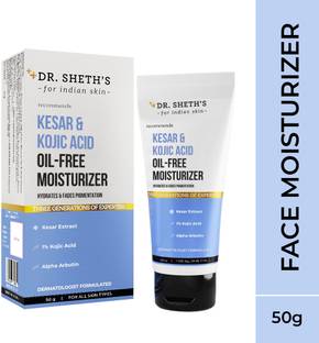 Dr. Sheth's Kesar & Kojic Acid Oil-Free Moisturizer - Hydrates & Fades Pigmentation 50g