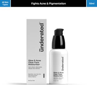 UNDERATED Glow and Acne Clear FaceMoisturizer Powered with SalicylicAcid and VitaminE|50ml