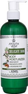 Ayouthveda Delicate Skin Moisturiser Body Lotion|Panchtikta Ghrita, Almond Oil & Sesame Oil