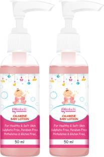 GLIMLACH CALAMINE Lotion for Very Dry, Sensitive Skin | Clinically Proven 24 Hour Moisturising Baby Lotion | Itchy or Redness and Rashes Prone Enriched Skin with Aleo Vera and Castor Oil 50ml x 2
