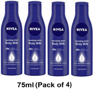 NIVEA Body Milk Nourishing Lotion (75ml X 4)