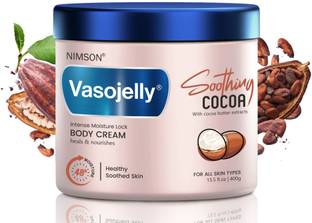 Nimson Vasojelly Soothing Cocoa Body Cream 48-Hour Intense Moisture Skin Moisturizer