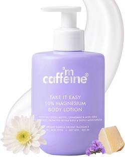 mCaffeine 10% Magnesium Body Lotion- For 3X Stress Reduction & Better Sleep with Vanilla