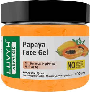 LUVYH Papaya Depigmentation Blemish Face Massage Gel (100g) for Spot Removal, Brightening & Lightening With Papaya Extracts for All Skin Types No Parabens, No Mineral Oil, No Sulphate, No Silicone