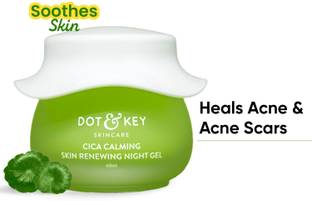 Dot & Key CICA Calming Skin Renewing Night Gel,For Oily, Acne Prone And Sensitive Skin