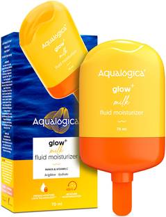 Aqualogica Glow+ Milk Fluid Moisturizer | Lightweight Milk-Like Texture | Brightens Skin