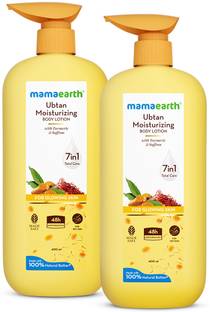 Mamaearth Ubtan Moisturizing Body Lotion with Turmeric & Saffron for Glowing Skin