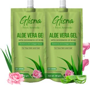 Glisna Natural & Fresh Aloe Vera Gel with Rose Extract for Radiance, Collagen Boost