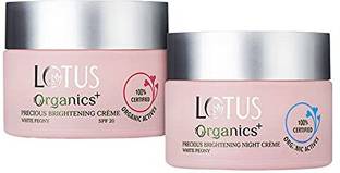 Lotus Organics+ Precious Brightening Day Cream & Night Cream Combo (2 Items in the set)