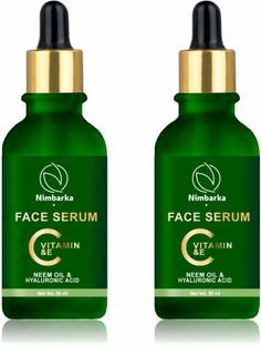 NIMBARKA Neem Oil & Hyaluronic Acid, Vitamin C & E Face Serum 30ml (Pack Of 2)