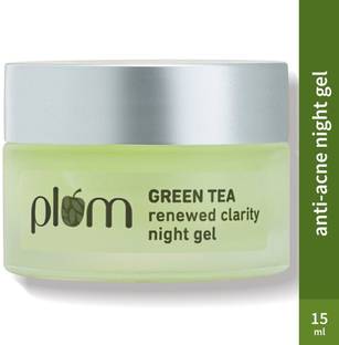 Plum Green Tea Night Gel Cream | Anti-aging Oil-free Moisturizer with Glycolic Acid
