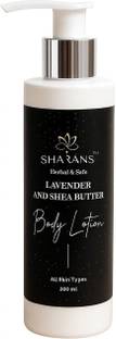 Sharans Lavender and Shea Butter Body Lotion, 24Hrs Moisturisation Dry And Normal Skin