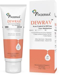 Fixderma Dewrav Acne Control & Oil Free Face Moisturizer with Niacinamide & Glycolic Acid