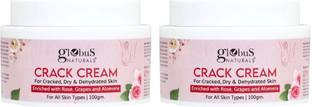 Globus Naturals Crack Cream For Dry Cracked Heels & Feet | Enriched With Aloevera |Grapes | Rose|Almonds |Lavender