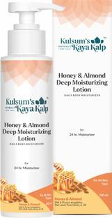 Kulsum's Kaya Kalp Honey & Almond Deep Moisturizing Lotion, with Almond, Honey & Sandalwood, 100ml