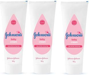 JOHNSON'S Baby Cream for Baby's Soft Skin, 100g (Set of 3)