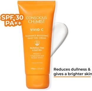 Conscious Chemist Vitamin C Moisturizer SPF 30 PA+++ | Gel for Bright, Youthful & Radiant Skin